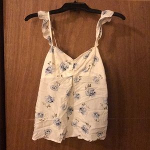 Abercrombie & Fitch Ruffle Strap Tank Top
